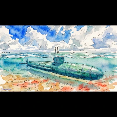 Submarine at Periscope depth